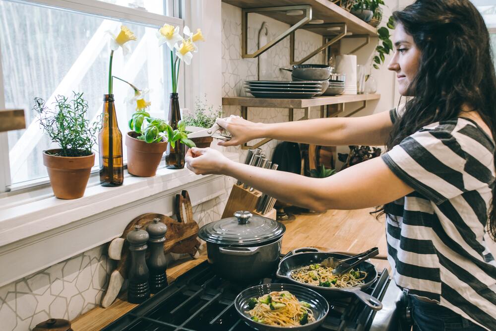 woman cooking